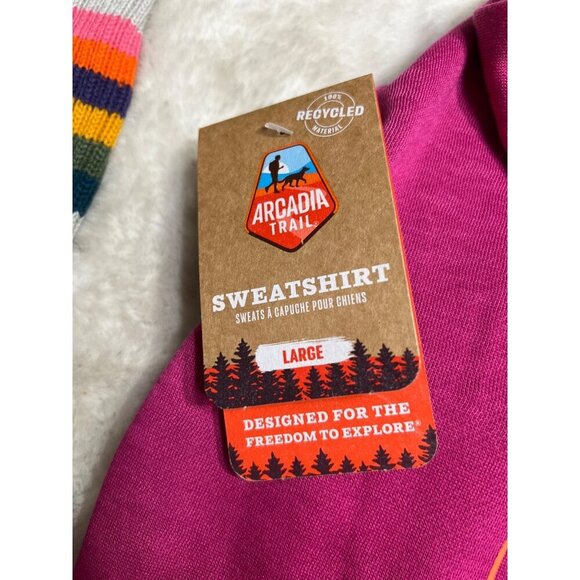 Life’s logo purple hoodie / sweater dog size large - Picture 8 of 9